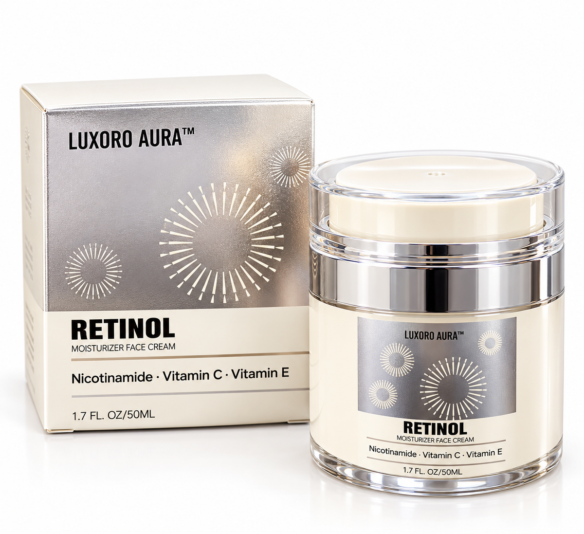LUXORO AURA Retinol Moisturizer Face Cream – 50 mL